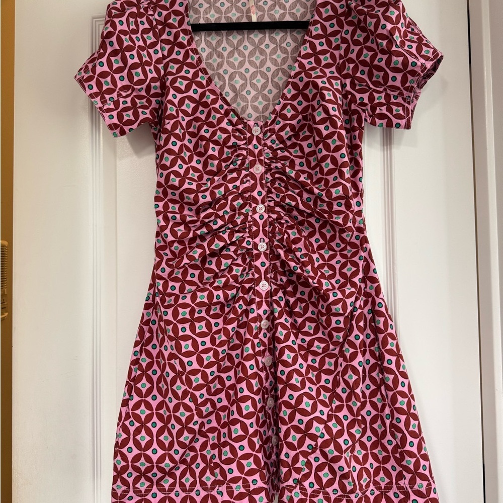 Stylish Pink Patterned Dress